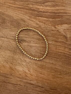 Delicate Gold Beaded Stretch Bracelet for Women